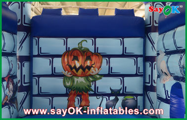 Dauerhafte PVC aufblasbare Sprungkasten Haus lustig Halloween Kürbis für Kinder Sprungkasten Miete