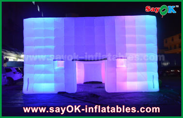 Zelt aufblasbares PVC im Freien beschichtete riesiger Würfel-aufblasbares Zelt mit Farbänderungs-Licht-/Luft-Gebläse