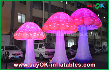 190T Nylonrot 2 - 5 m-Pilz-aufblasbares geführtes Licht für die Werbung/Dekoration