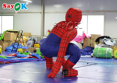Aufblasen Zeichentrickfiguren Superheld 2,5m Rot aufblasbarer Spiderman für Zeremonien Dekoration