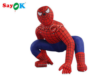 Aufblasen Zeichentrickfiguren Superheld 2,5m Rot aufblasbarer Spiderman für Zeremonien Dekoration