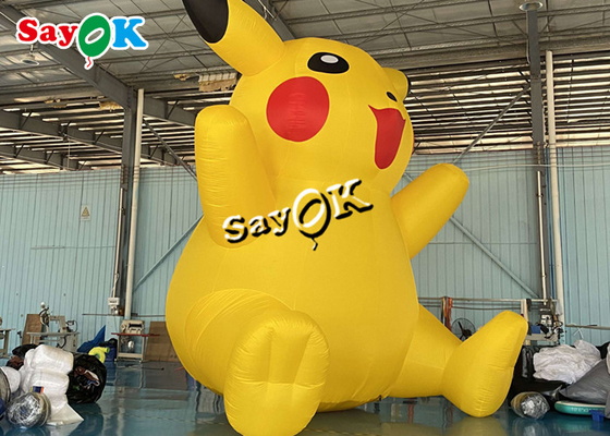 Gelb PVC Luftdicht Aufblasbare Pikachu Modell 6m 20ft Cartoon Charaktere Für Geburtstagsfeiern